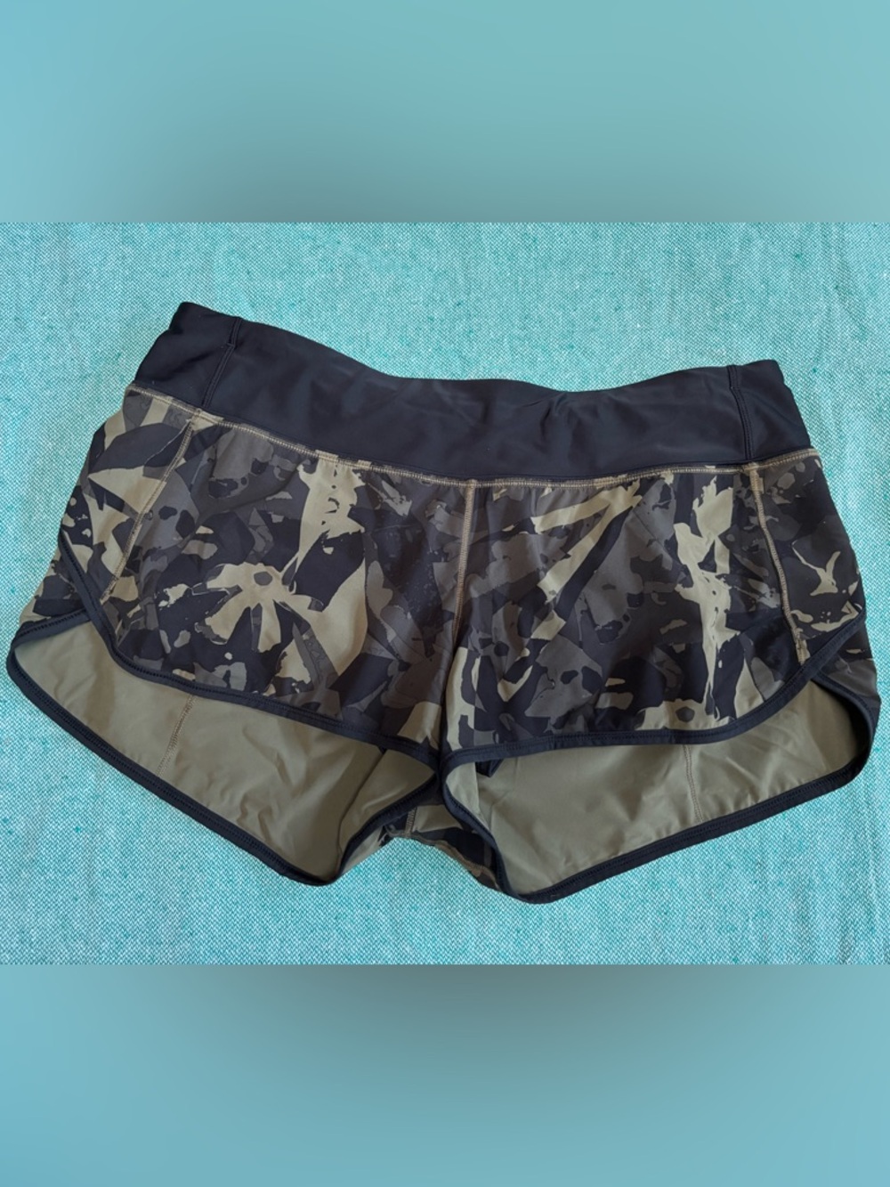 lululemon athletica Olive & Black Camo Speed Up Shorts